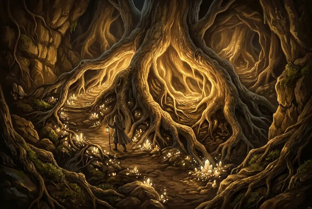 Deep roots symbolizing grounding and safety